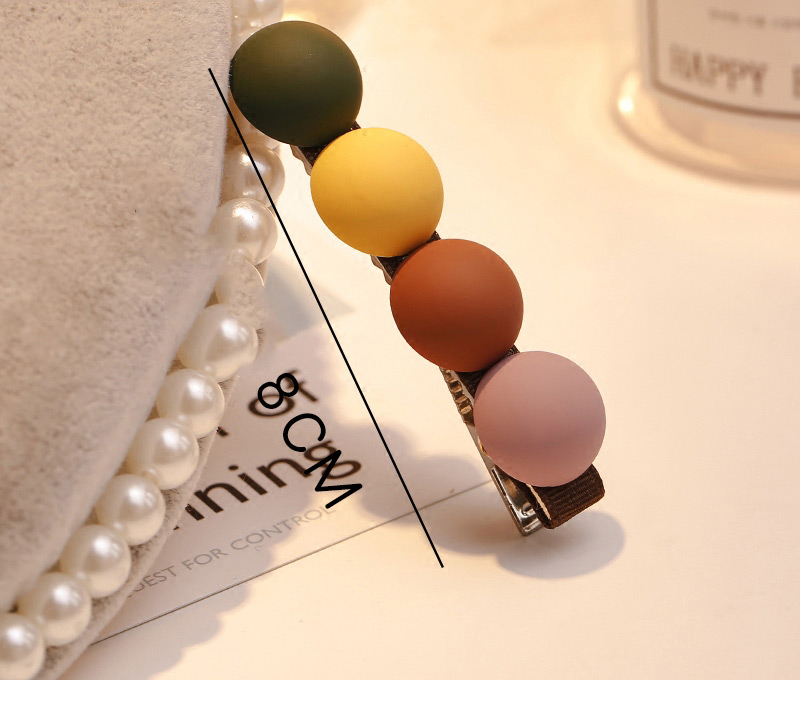 Fashion Olive Green Ball Shape Decorated Hair Clip,Hairpins