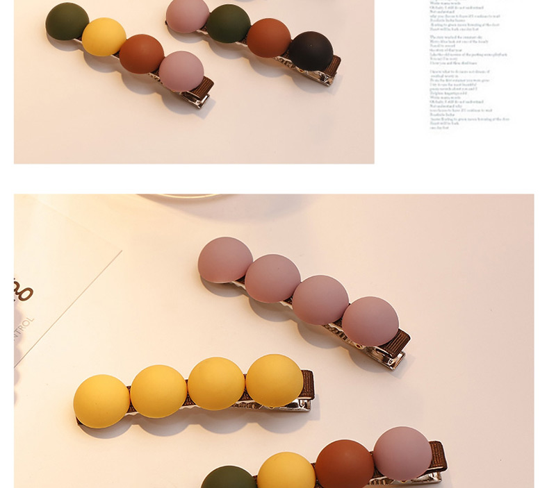 Fashion Olive Green Ball Shape Decorated Hair Clip,Hairpins
