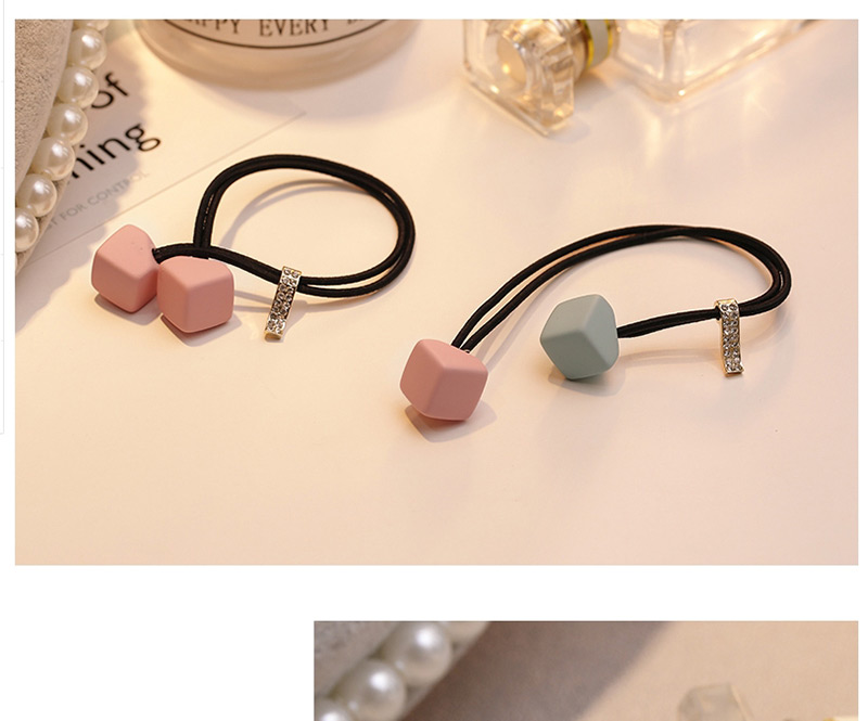 Fashion Pink Square Shape Decorated Hair Band,Hair Ring