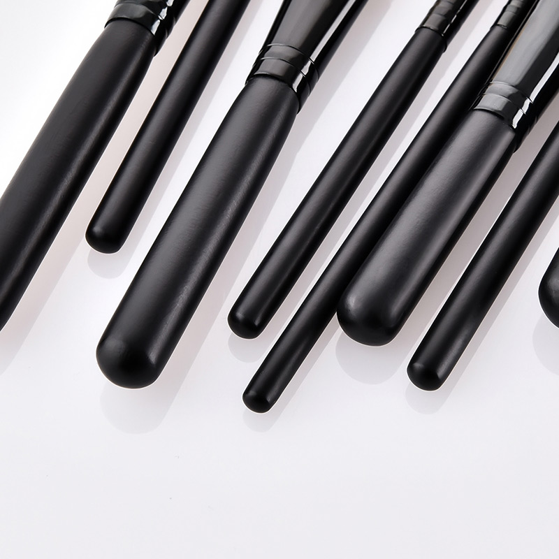 Fashion Black Round Shape Decorated Makeup Brush(8 Pcs ),Beauty tools