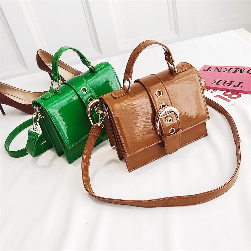Fashion Brown Buckle Decorated Shoulder Bag,Handbags