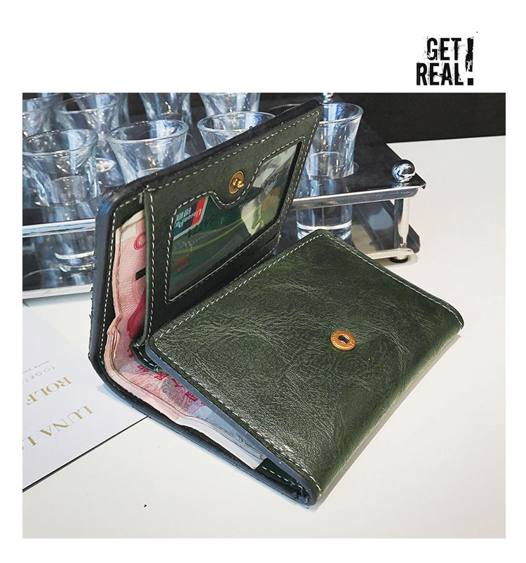 Fashion Green Zipper Decorated Wallet,Wallet