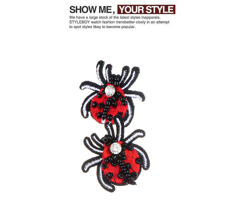 Fashion Red Ladybug Shape Decorated Earrings,Stud Earrings