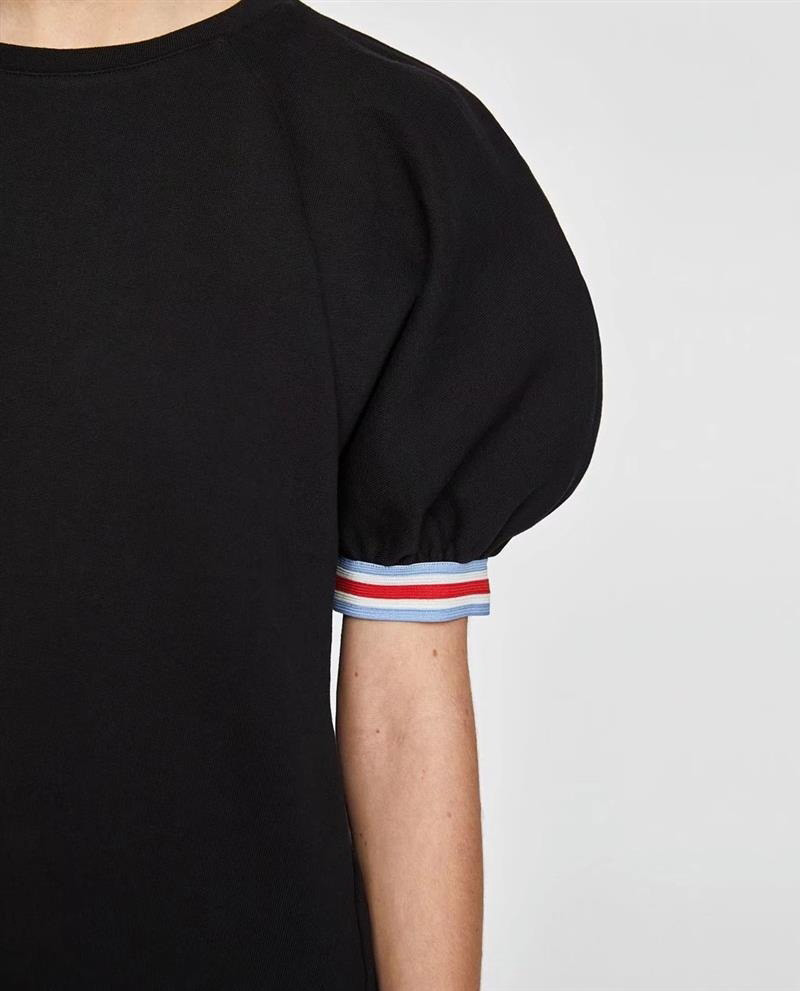 Fashion Black Stripe Pattern Decorated Shirt,Tank Tops & Camis