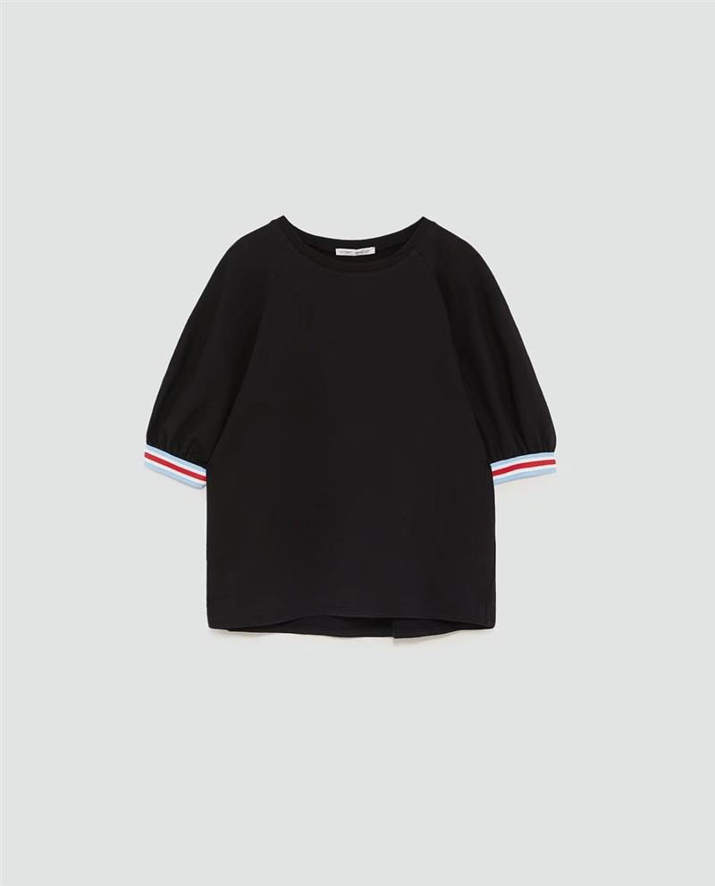 Fashion Black Stripe Pattern Decorated Shirt,Tank Tops & Camis