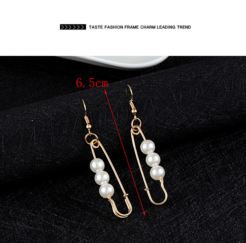 Fashion Gold Color Pin Shape Decorated Earrings,Drop Earrings
