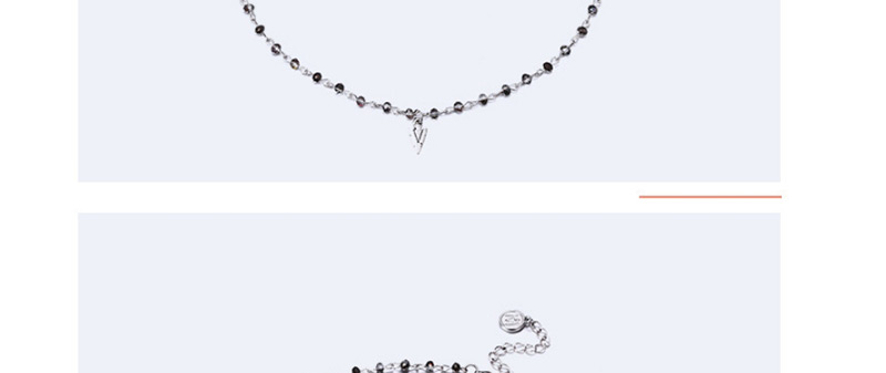Fashion Antique Silver+black Pure Color Decorated Necklace,Pendants