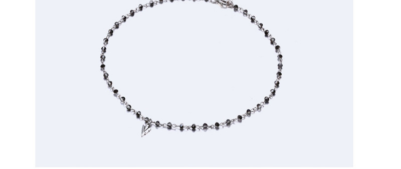 Fashion Antique Silver+black Pure Color Decorated Necklace,Pendants