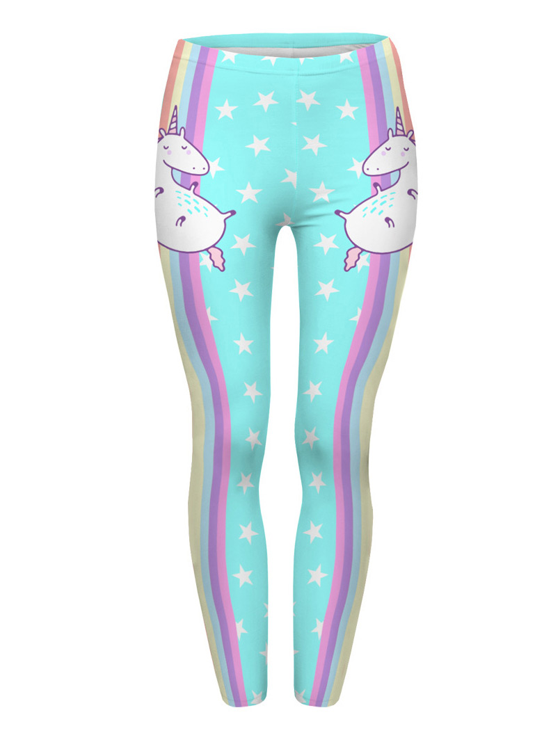 Fashion Blue Star Pattern Decorated Trousers,Pants