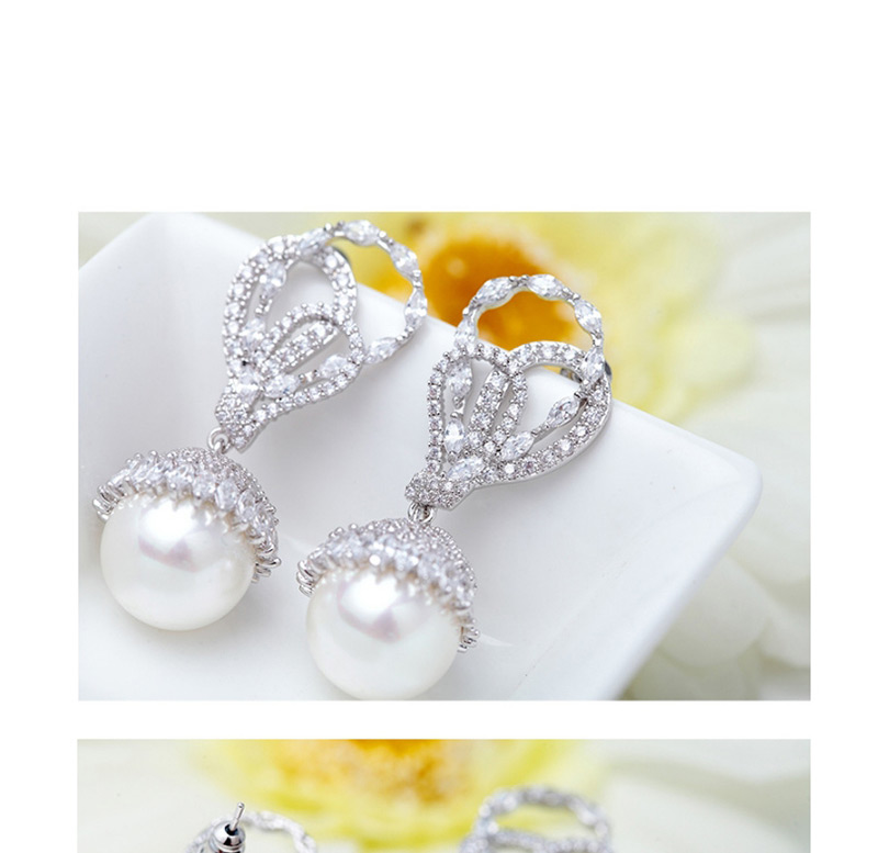 Fashion White Pure Color Decorated Earrings,Earrings