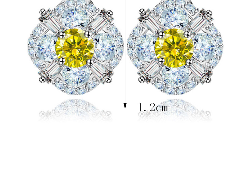 Fashion Yellow Flower Shape Decorated Earrings,Stud Earrings