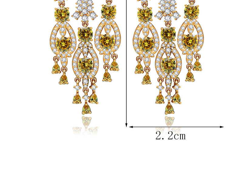 Fashion Gold Color Flower Shape Decorated Earrings,Drop Earrings