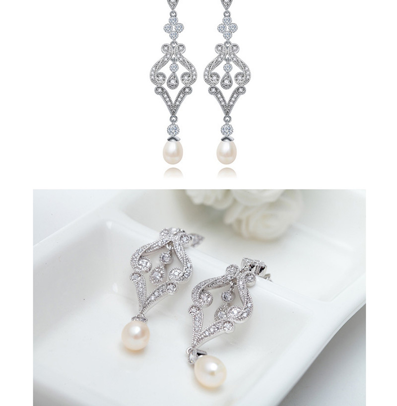 Fashion White Pure Color Decorated Earrings,Drop Earrings