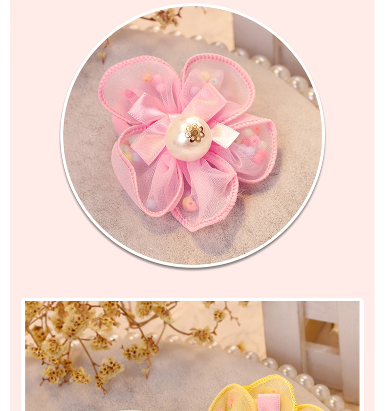 Fashion Dark Pink Flower Shape Decorated Hair Clip,Kids Accessories