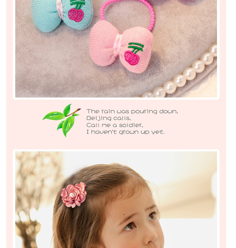 Fashion Red Flower Shape Decorated Hair Clip,Kids Accessories