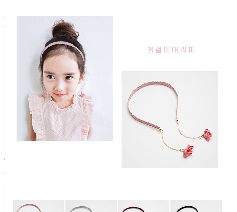 Fashion Claret Red Flower Shape Decorated Headband,Kids Accessories