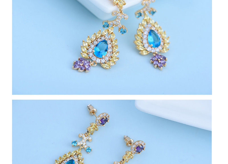 Fashion Silver Color Water Drop Shape Decorated Earrings,Earrings