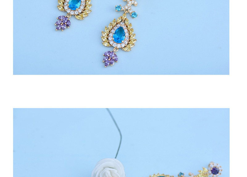 Fashion Silver Color Water Drop Shape Decorated Earrings,Earrings