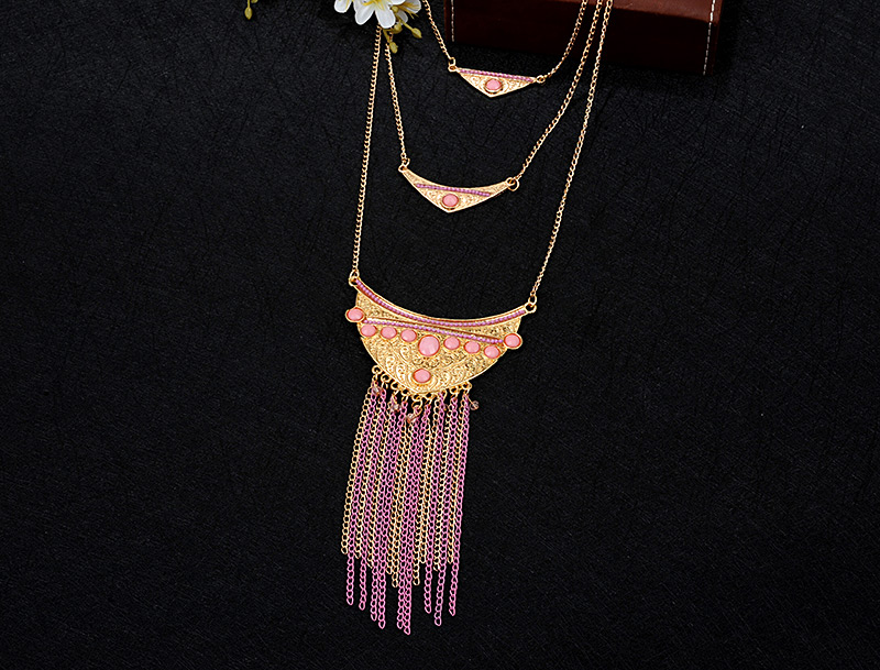 Fashion Multi-color Water Drop Shape Decorated Necklace,Pendants