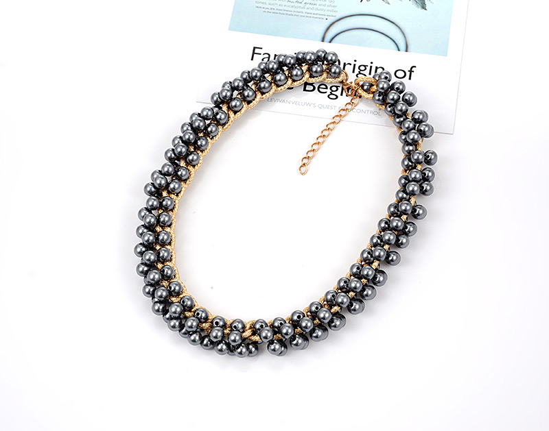 Fashion Gun Black Bead Decorated Necklace,Beaded Necklaces