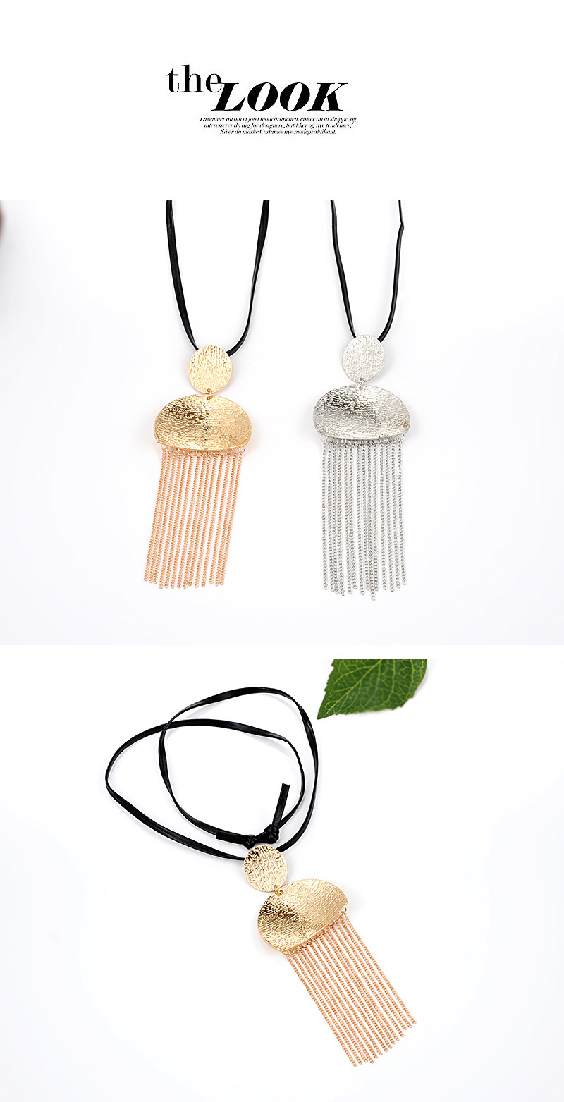 Fashion Silver Color Tassel Decorated Necklace,Pendants