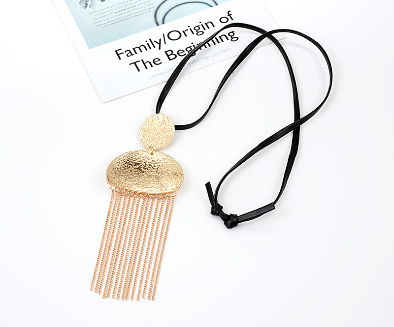 Fashion Gold Color Tassel Decorated Necklace,Pendants