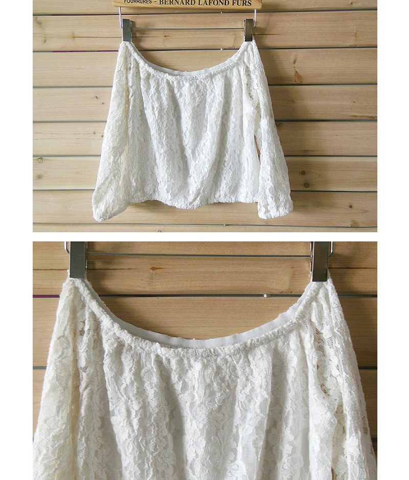 Fashion White Pure Color Decorated Shirt,Tank Tops & Camis