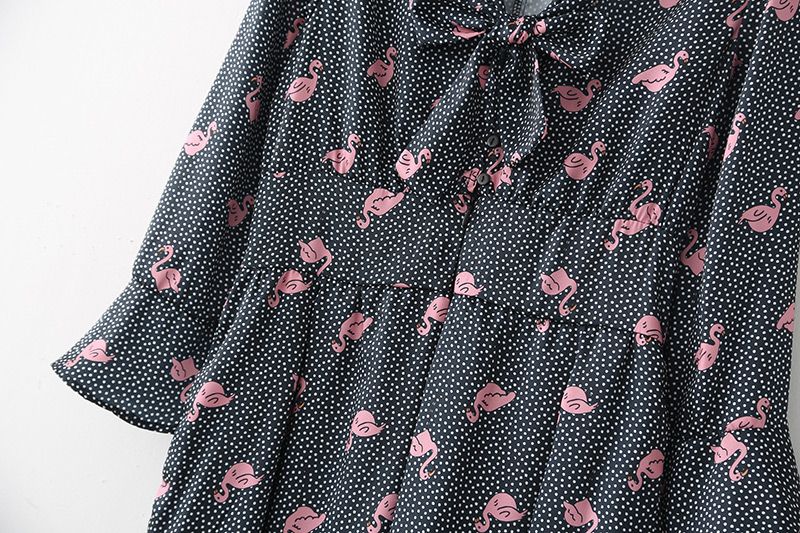 Fashion Black Flamingos Pattern Decorated Jumpsuit,Long Dress