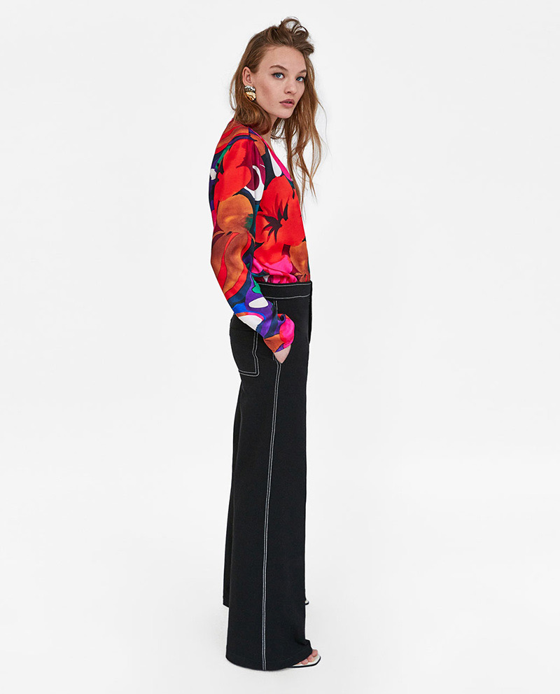 Fashion Multi-color Flower Pattern Decorated Jumpsuit,Pants