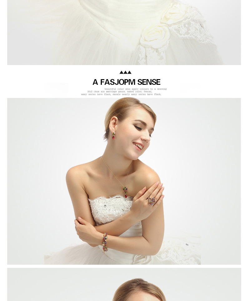 Fashion Champagne Geometric Shape Diamond Decorated Necklace,Pendants
