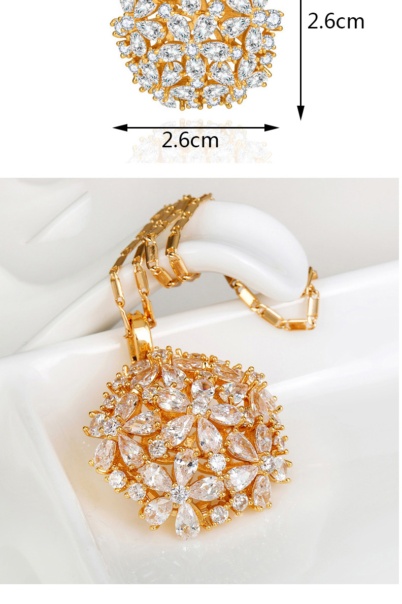 Fashion Champagne Hollow Out Design Pure Color Necklace,Pendants