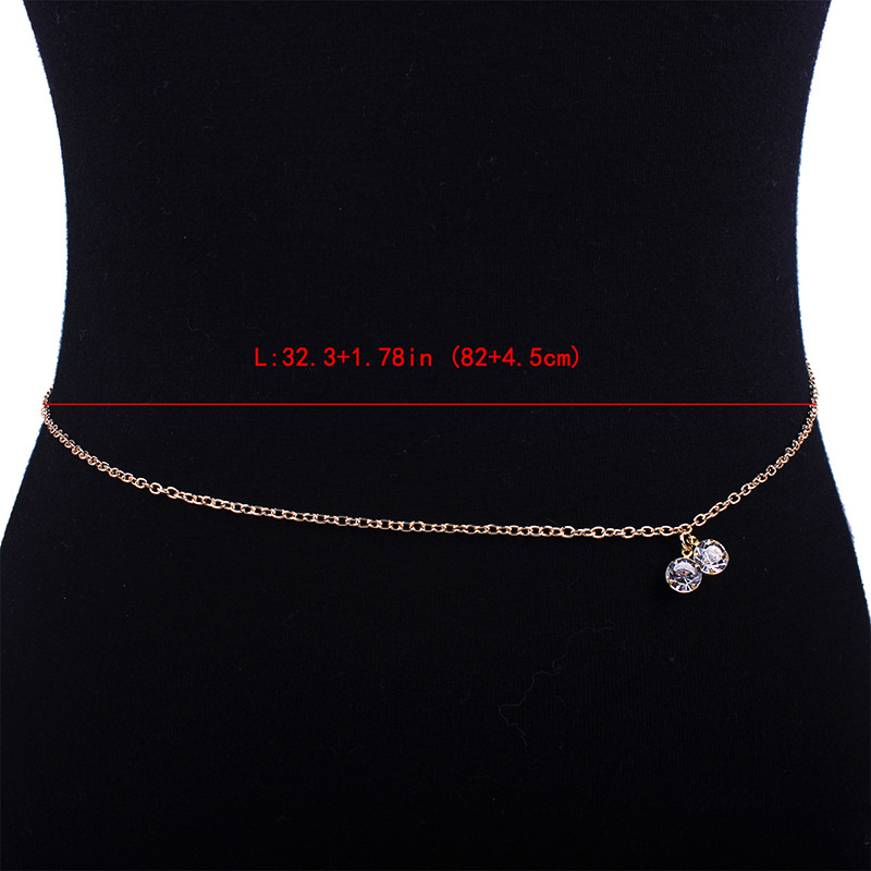 Fashion Gold Color Diamond Decorated Body Chain,Body Piercing Jewelry