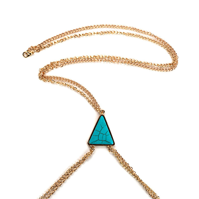 Fashion Gold Color Triangle Shape Decorated Body Chain,Body Piercing Jewelry