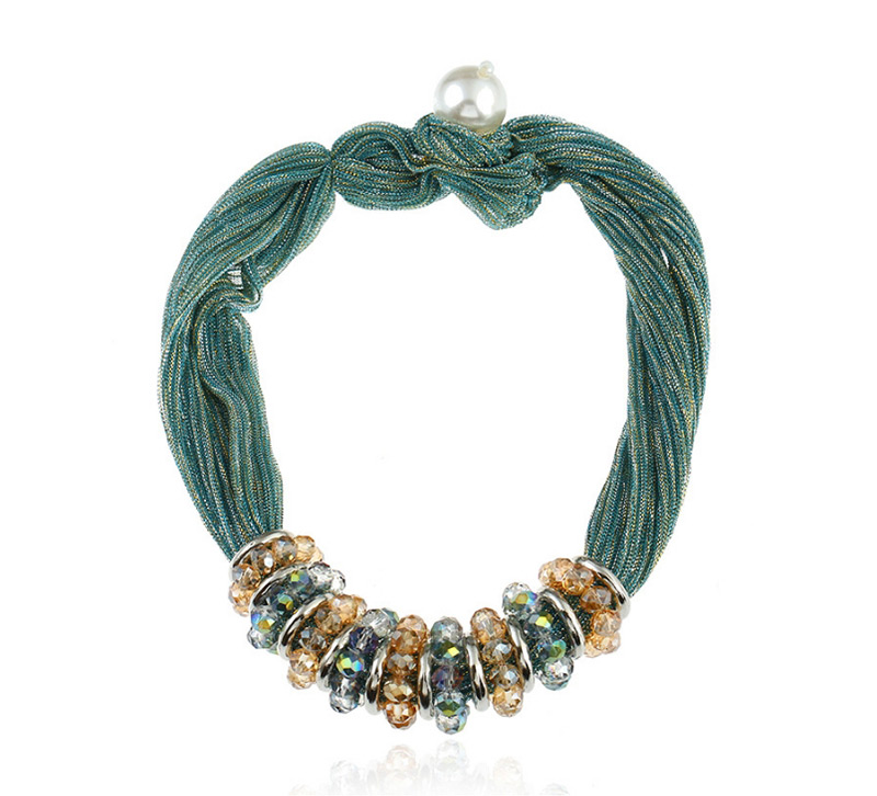 Fashion Green Pure Color Decorated Necklace,Beaded Necklaces