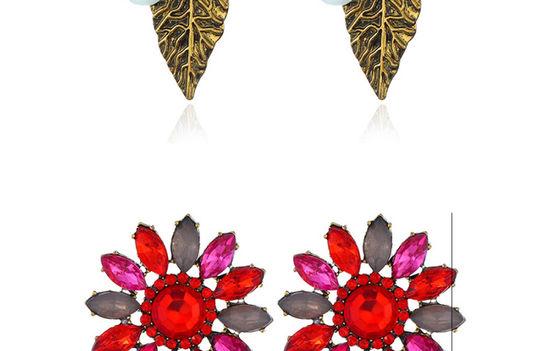 Fashion Multi-color Flower Shape Decorated Earrings,Drop Earrings