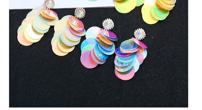 Fashion Pink Round Shape Decorated Earrings,Drop Earrings