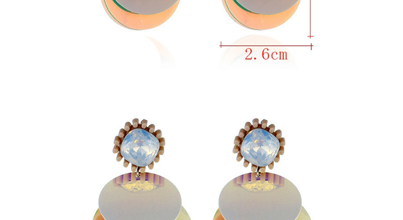 Fashion Multi-color Round Shape Decorated Earrings,Drop Earrings