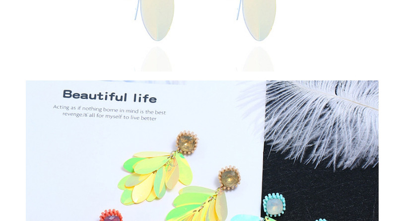 Fashion Yellow Pure Color Decorated Jewelry Set,Drop Earrings