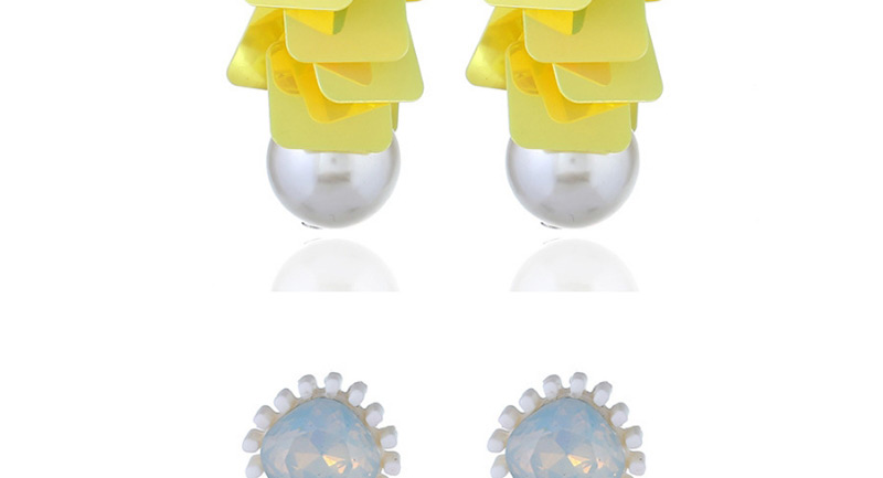 Fashion White Square Shape Decorated Earrings,Drop Earrings