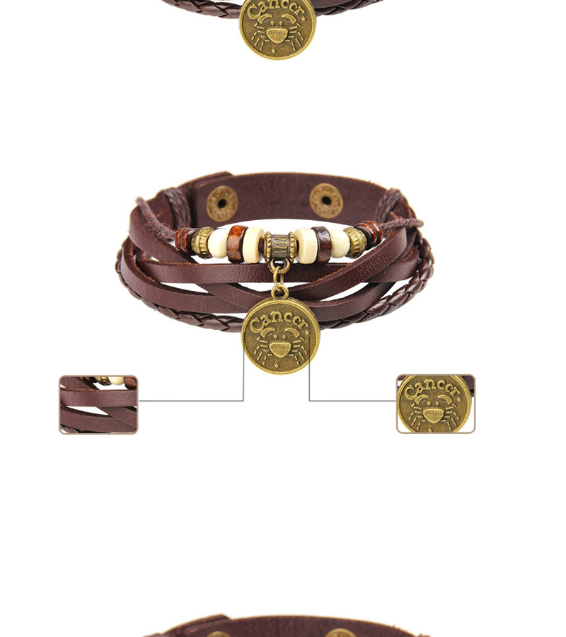 Fashion Brown Sagittarius Shape Decorated Bracelet,Fashion Bracelets