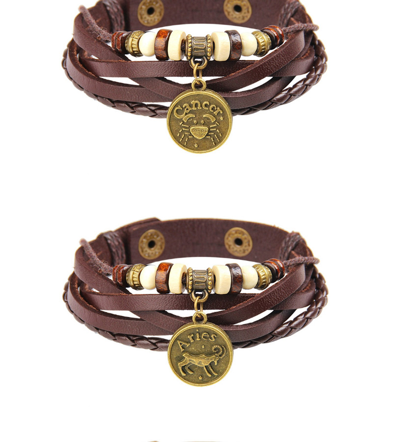 Fashion Brown Libra Pattern Decorated Bracelet,Fashion Bracelets