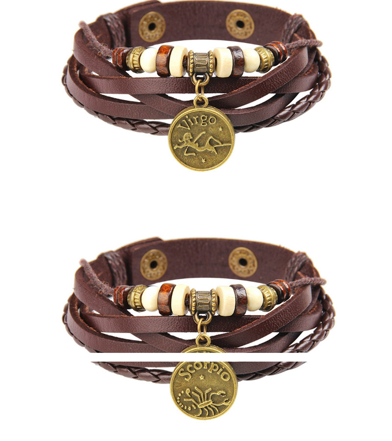 Fashion Brown Aquarius Shape Decorated Bracelet,Fashion Bracelets