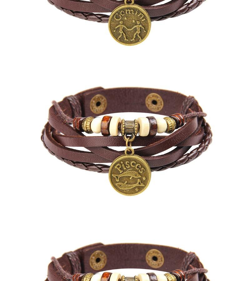 Fashion Brown Gemini Shape Decorated Bracelet,Fashion Bracelets