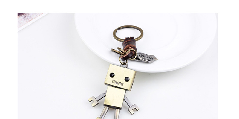 Fashion Gold Color Robot Shape Decorated Keychain,Fashion Keychain
