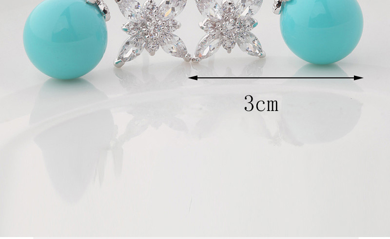 Fashion White Ball Shape Decorated Earrings,Earrings