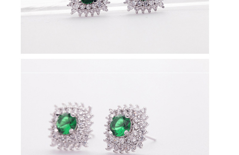 Fashion Green Pure Color Decorated Earrings,Earrings