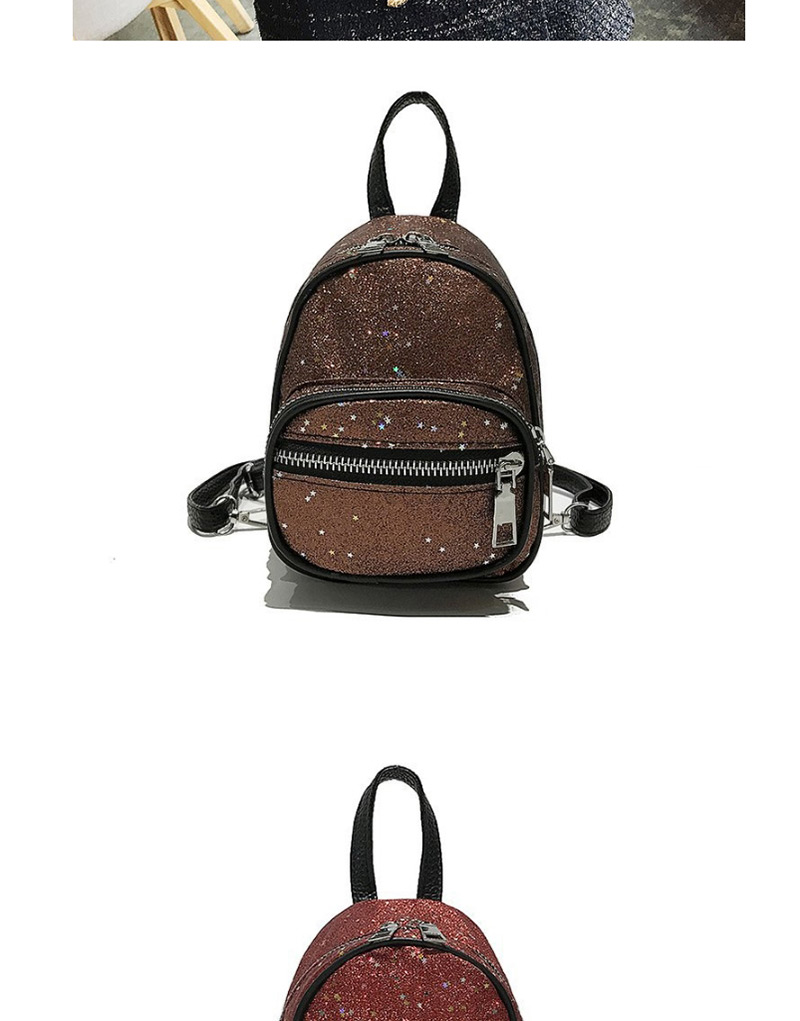 Fashion Red Zipper Decorated Backpack,Backpack