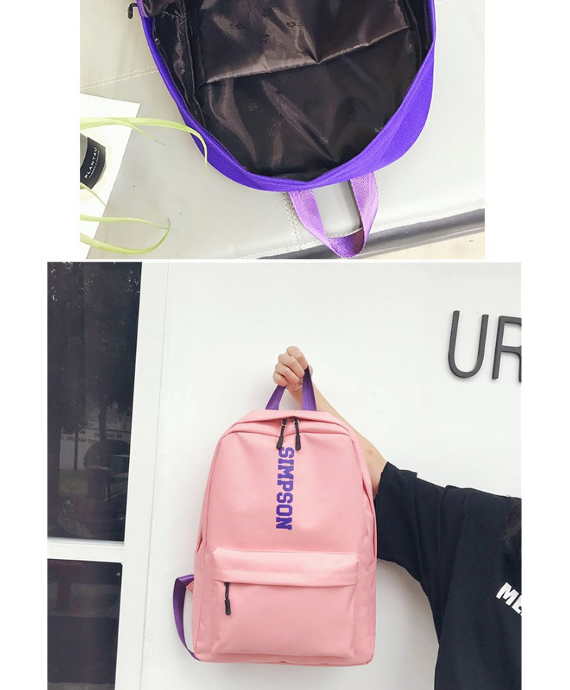 Fashion Pink Letter Shape Decorated Backpack,Backpack