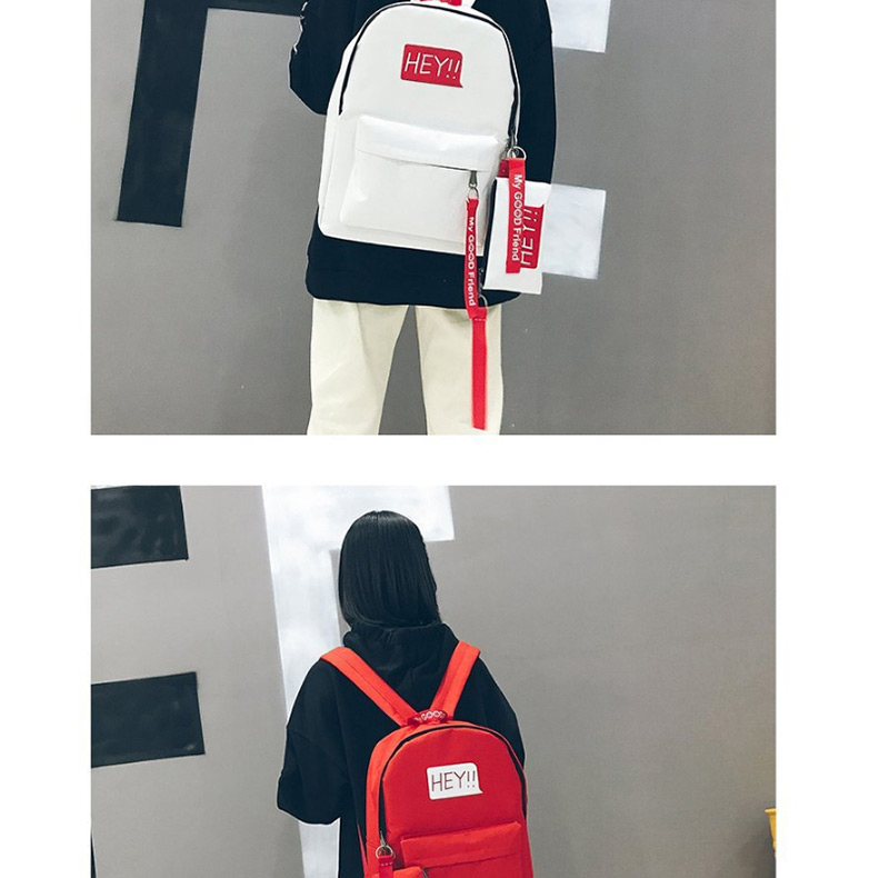 Fashion Red Letter Pattern Decorated Backpack (2 Pcs ),Backpack