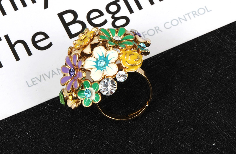 Fashion Blue Flowers Shape Design Simple Ring,Fashion Rings